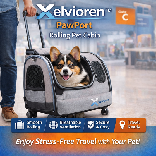 Xelvioren™ PawPort Rolling Pet Cabin