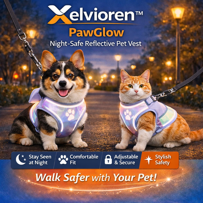 Xelvioren™ PawGlow Night-Safe Reflective Pet Vest