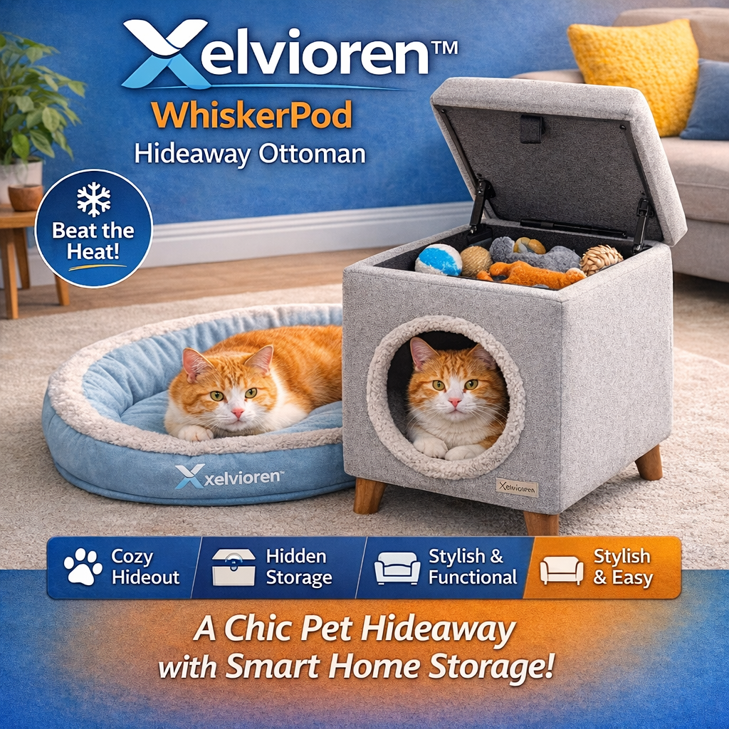 Xelvioren™ WhiskerPod Hideaway Ottoman